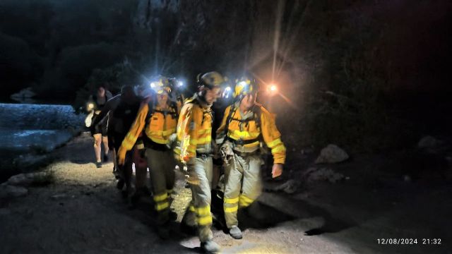 Rescatan a una mujer que resultó herida al caerse en las pozas del río Alhárabe, en Moratalla